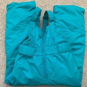 Turquoise snow bib